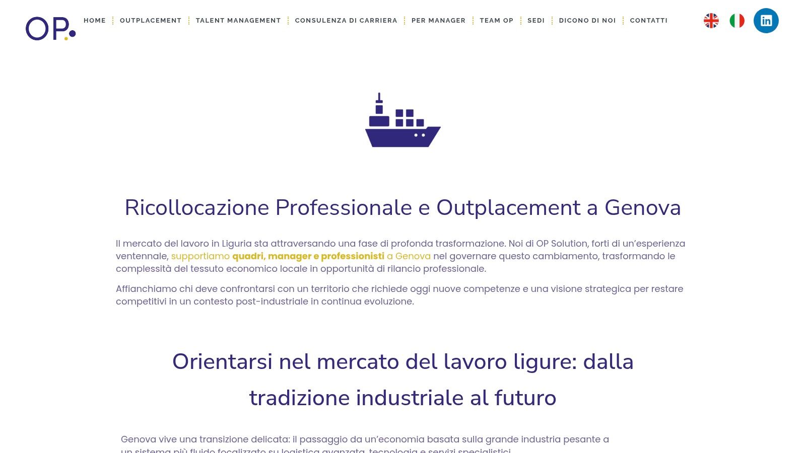 OP Solution – Outplacement a Genova