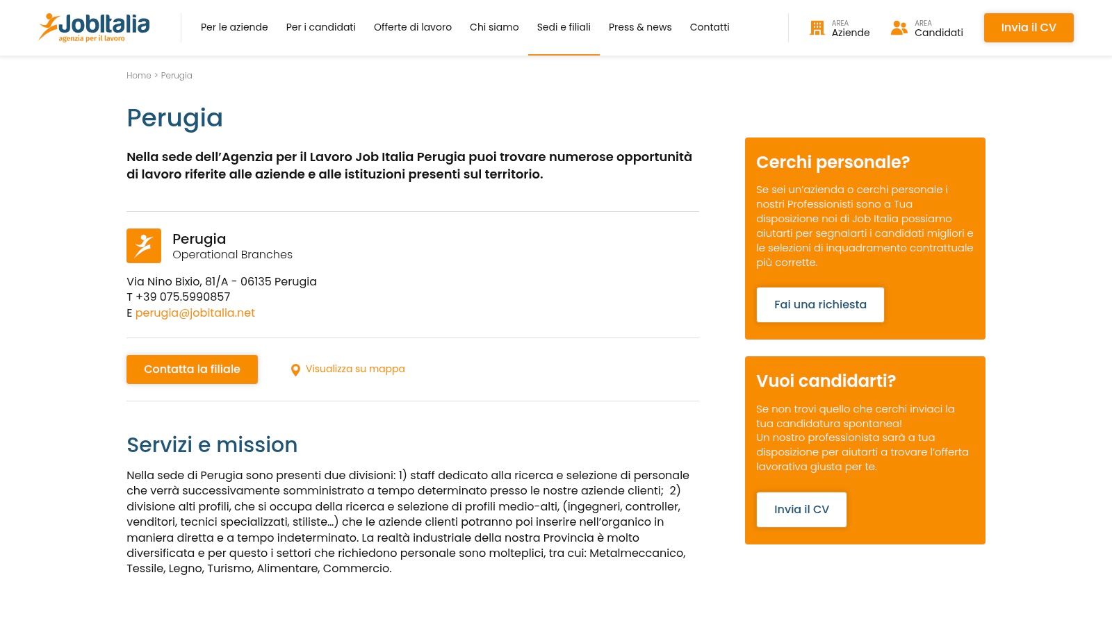 Job Italia – Sede di Perugia