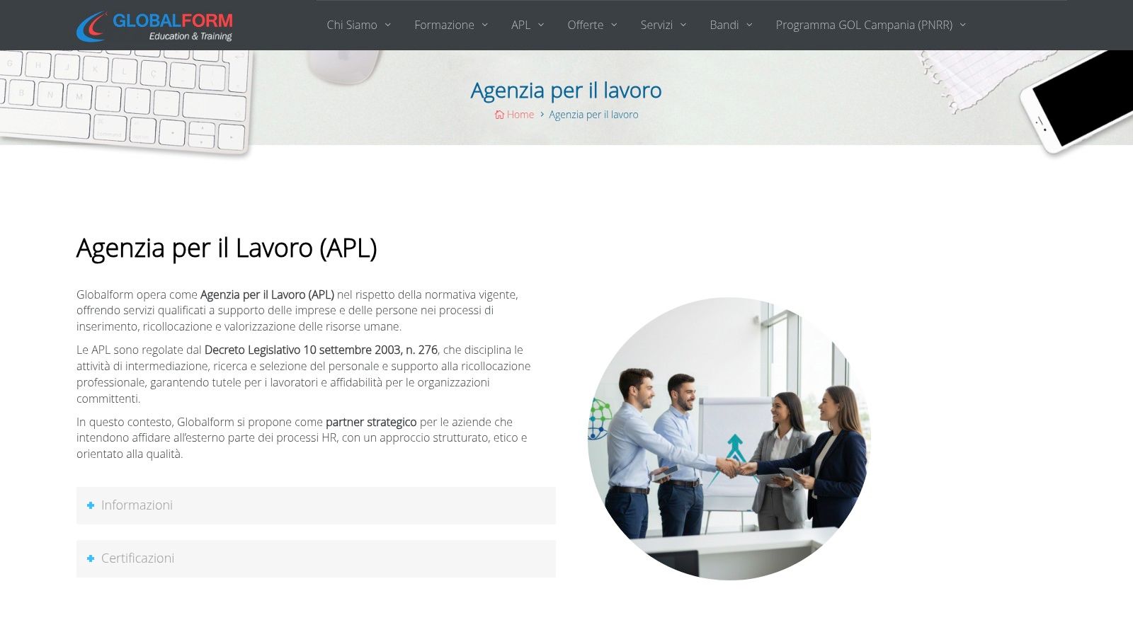 Globalform S.r.l. – Agenzia per il Lavoro (Sede di Salerno)
