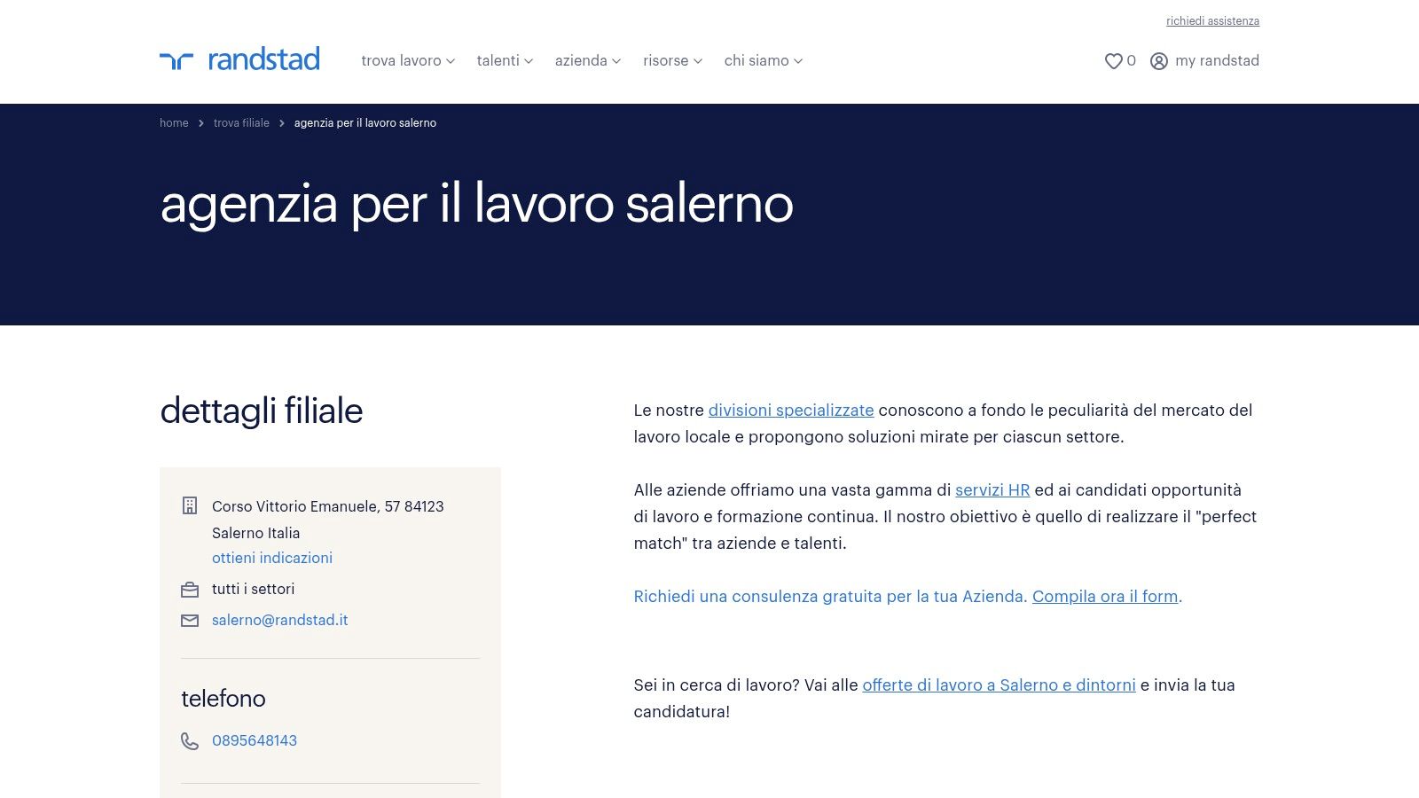 Randstad – Filiale Salerno