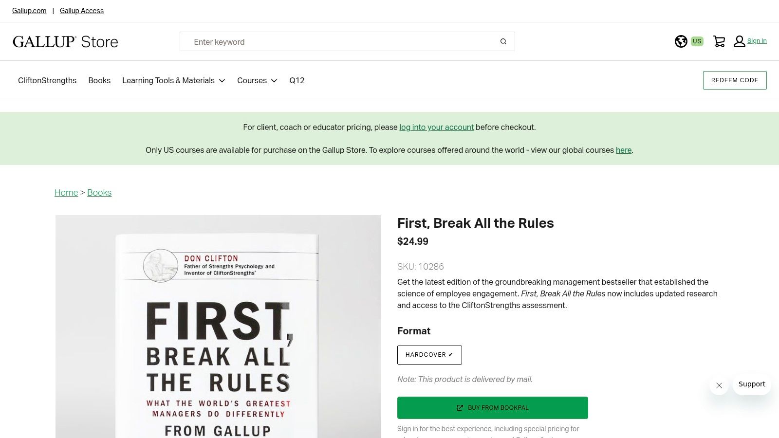 First, Break All the Rules: What the World's Greatest Managers Do Differently (Gallup)